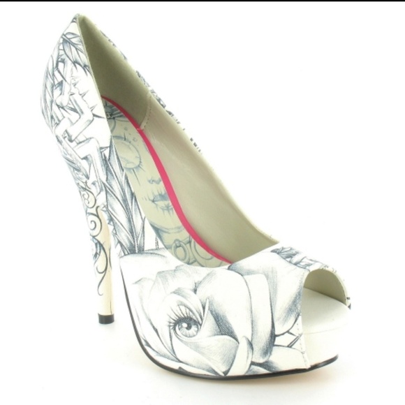 iron fist peep toe heels